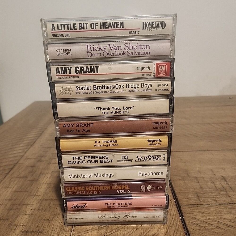 LOT of 12 Cassette Tapes Christian Gospel Praise GOD Church Music Amy Grant